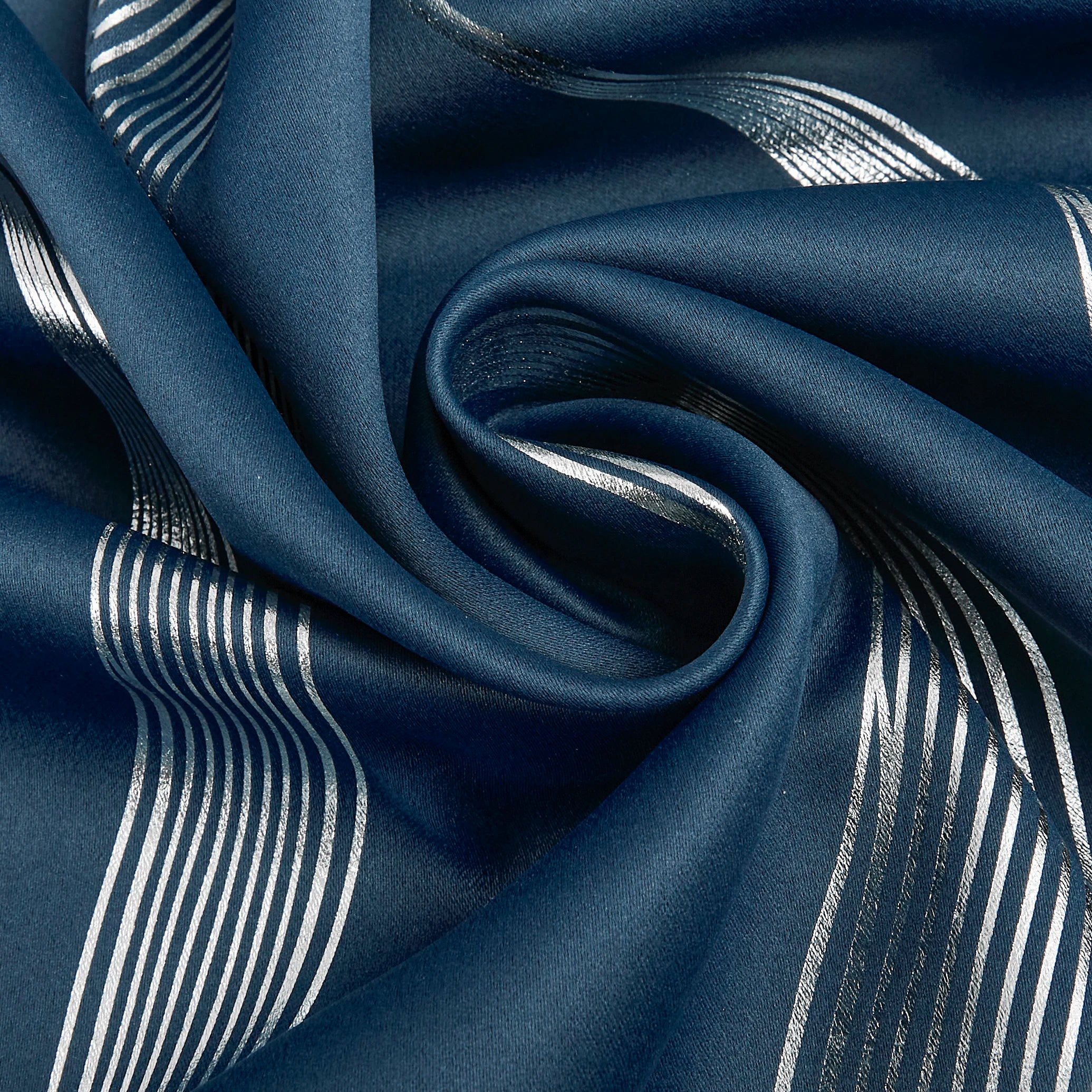 Midnight Wave Blackout Thermal Curtain Set