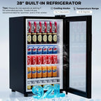 Fluted Coffee & Wine Bar Cabinet with 92L Mini Fridge, Wine Rack & Stemware Storage