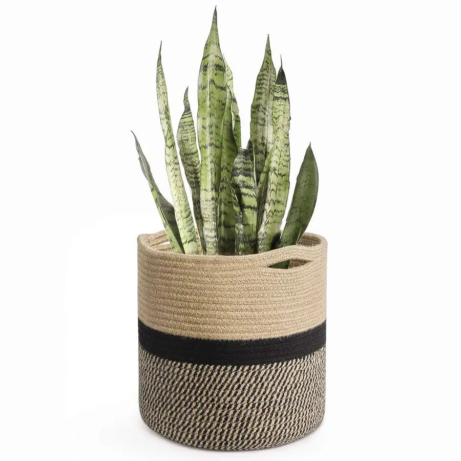 Willow Haven Handwoven Jute Plant Basket