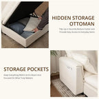 Oversized Modular Cloud Sectional Sofa with Storage Ottoman