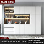 Modern Pine Sideboard Cabinet with Glass Doors