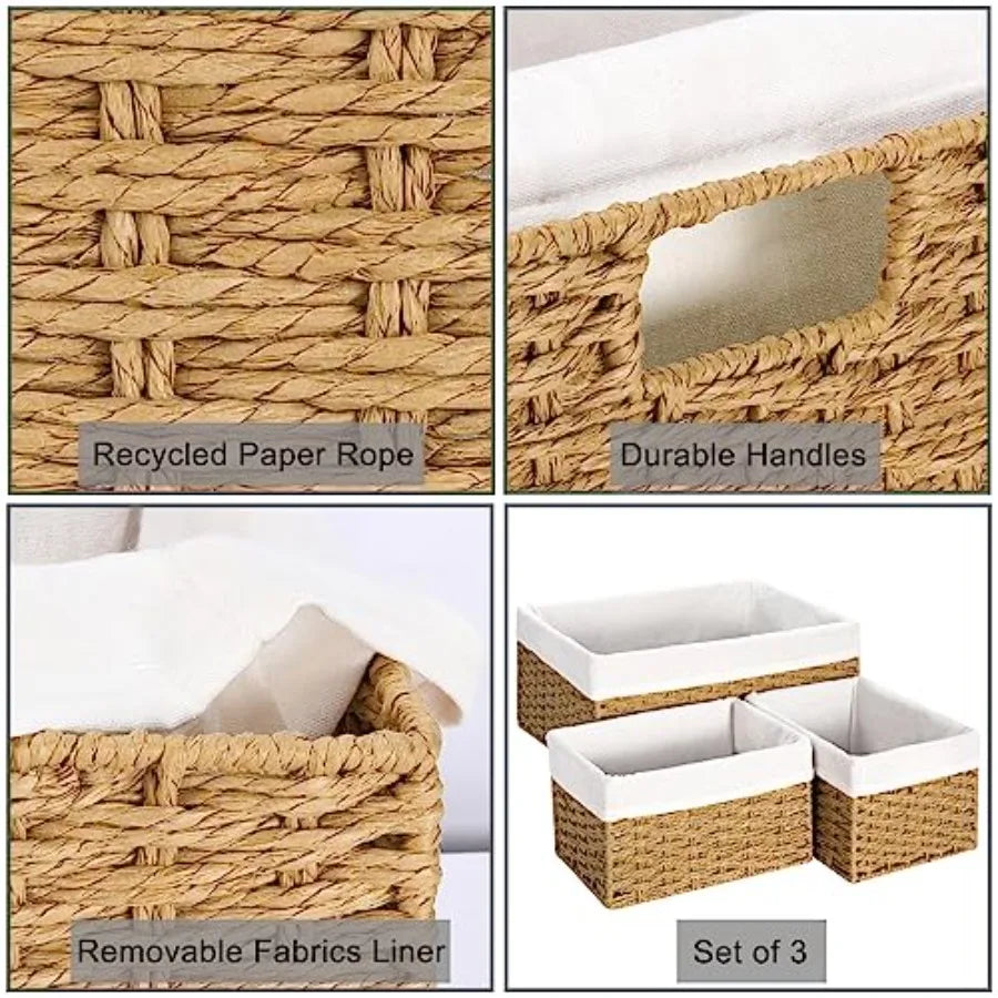 Willow Haven Woven Storage Basket Collection – Set of 3