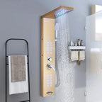 Shower Panel Tower with Rainfall, Waterfall & Massage Jets