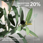 Artificial Olive Tree,8Ft Faux Silk Plant With White Pot & Vivid Leaves,UV Resistant Zero Upkeep Decor For Indoor Living Room