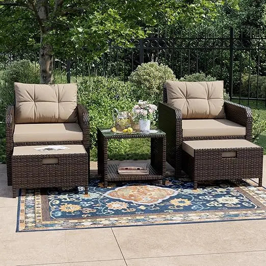 Coastal Cove 5-Piece Patio Conversation Set