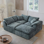 Lounge Cloud Modular Sectional Sofa – Oversized Deep-Seat L-Shaped Sofa Bed