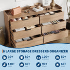 Haven Ridge Farmhouse 6-Drawer Dresser & TV Stand Console – 52.5 Inch