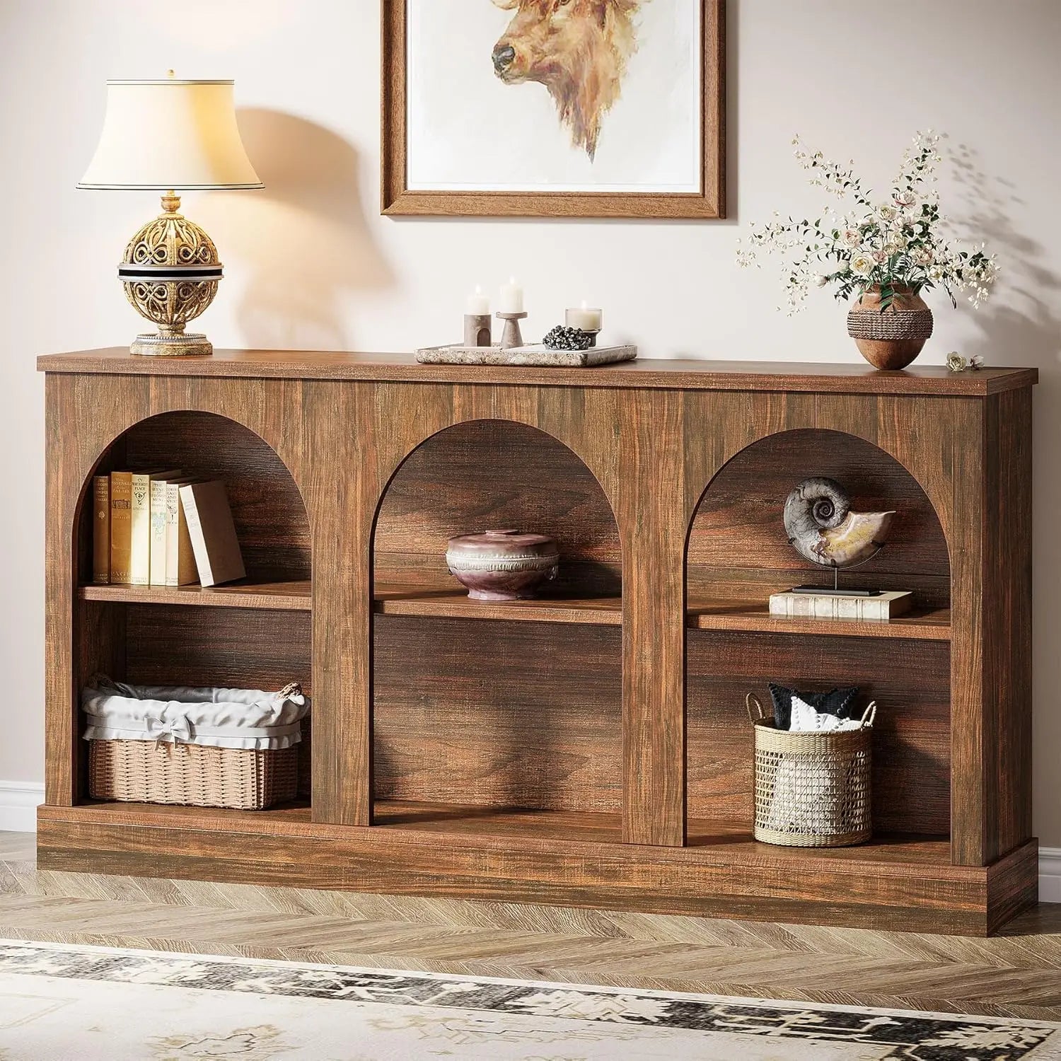 Haven Ridge Heritage Farmhouse Console Table – 63 Inch