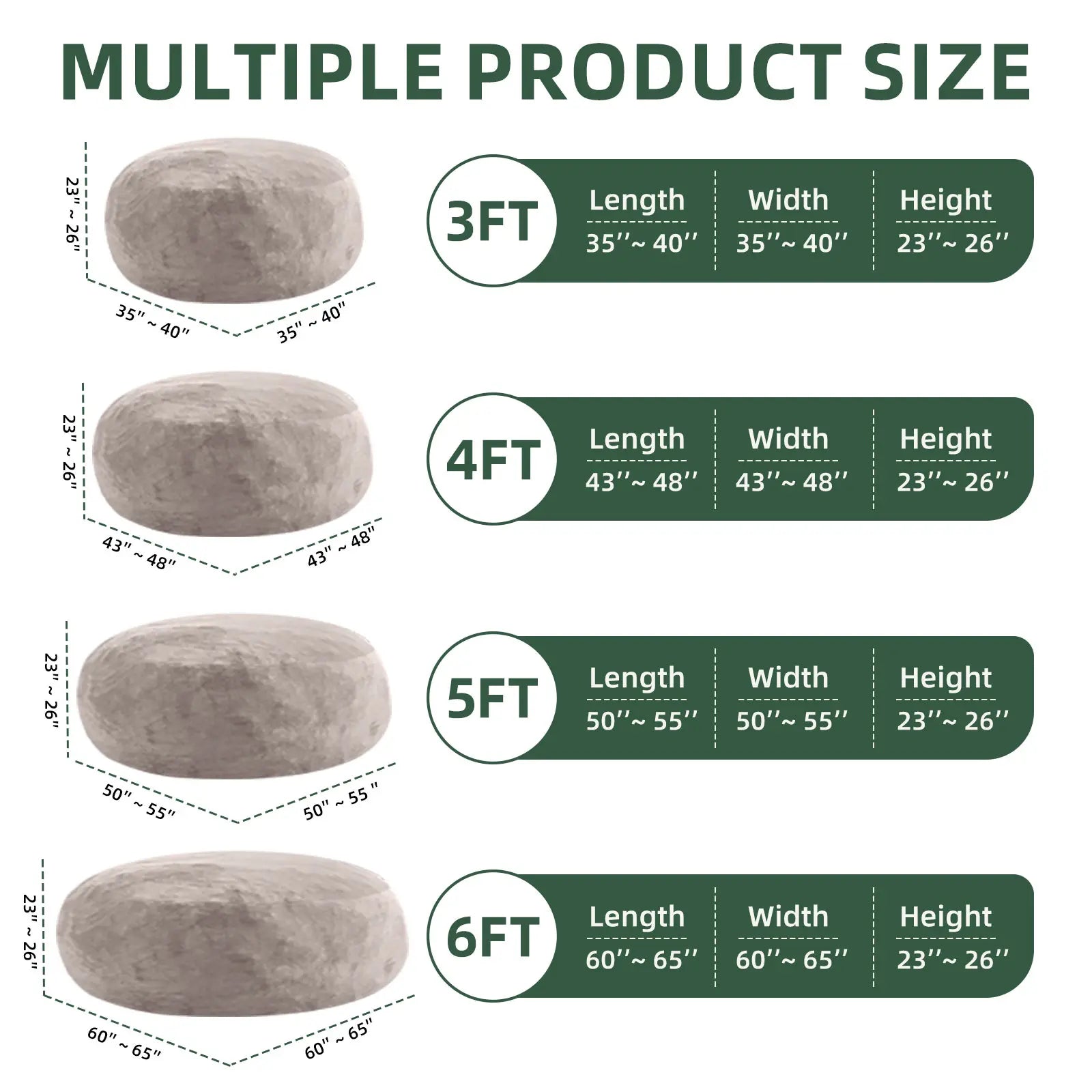 CloudNest 6-Foot Memory Foam Bean Bag Chair