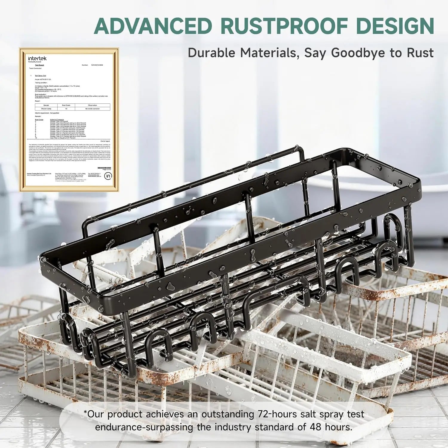 HavenHarbor 6-Piece Adhesive Shower Caddy Organizer Set