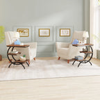 Ironwood C-Shaped 3-Tier Industrial Side Table