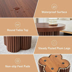 Nesting Coffee Table Set of 3, Mid Century Modern Wooden Accent Tables for Living Room Home Office Small Space