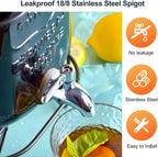 Haven Ridge Entertain 2-Gallon Glass Beverage Dispenser Set – 2 Piece