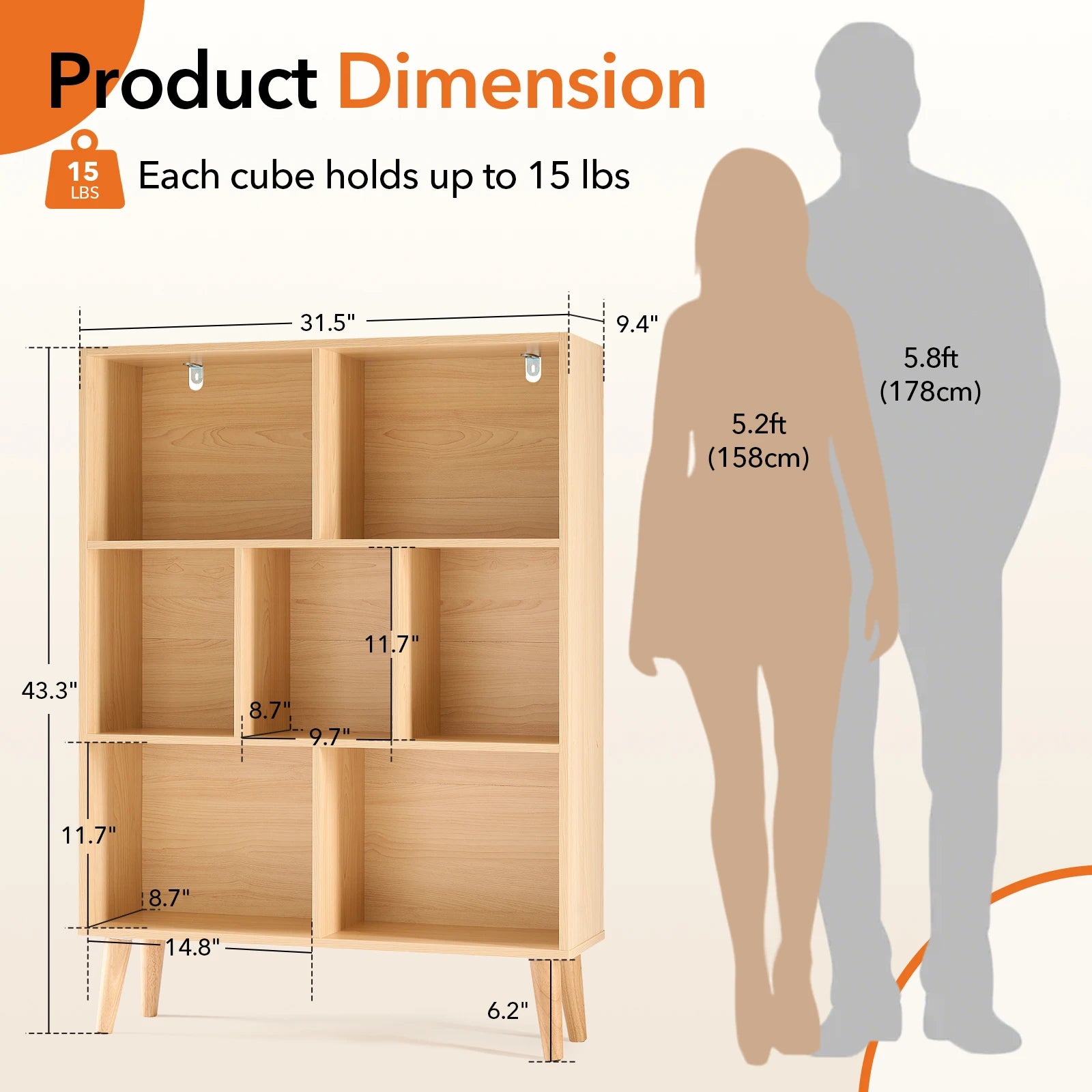 Haven Ridge CubeCraft 7-Cube Storage Bookcase