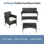 Haven Ridge Canyon 4-Piece Wicker Patio Lounge Set