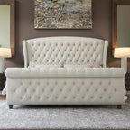 Royal Crest California King Velvet Sleigh Bed