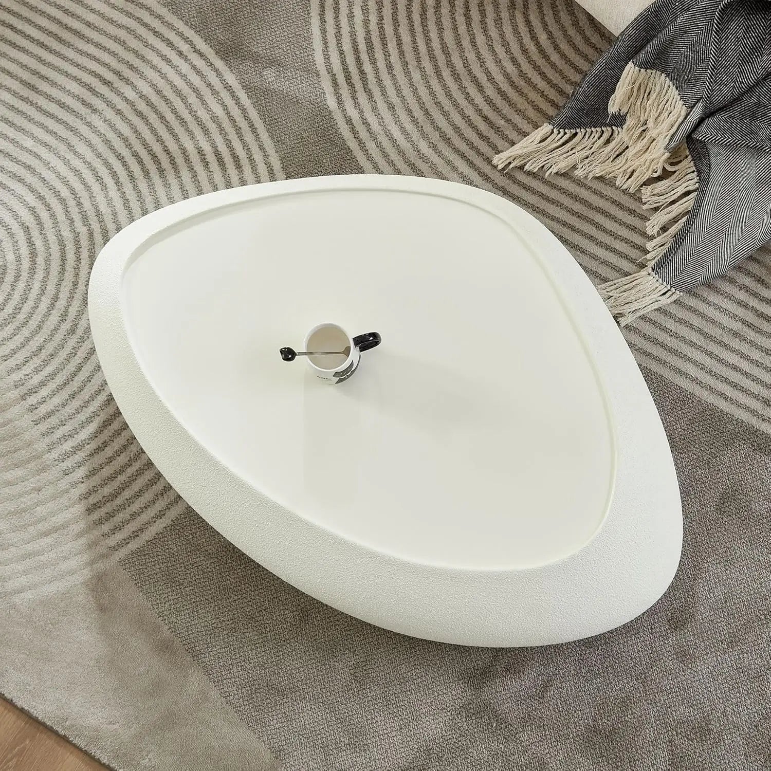 Sculpted Oval Coffee Table