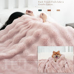 Haven Weighted Faux Rabbit Fleece Blanket