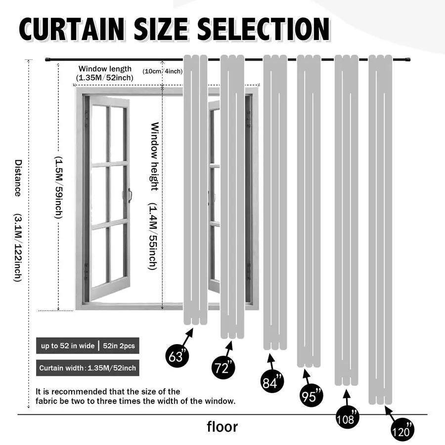 LunaShade Layered Blackout Sheer Curtain Panels – 2 Piece Set