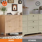 Willow Ridge Mid-Century Fluted Farmhouse Dresser – 9 Drawer Storage Organizer