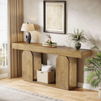 Haven Ridge Farmhouse Console Table with Storage Shelves