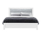 White King Bedroom Set with LED Lighting