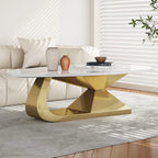 Havencrest Oval Faux Marble Coffee Table