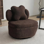 Cozy Curve Swivel Accent Chair with Hidden Storage