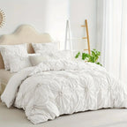 Bohemian Textured Rhomboid Duvet Cover Set