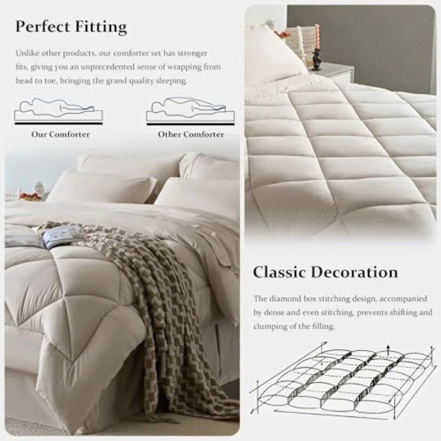 WhisperCloud 8-Piece Luxury Comforter Bed-in-a-Bag Set