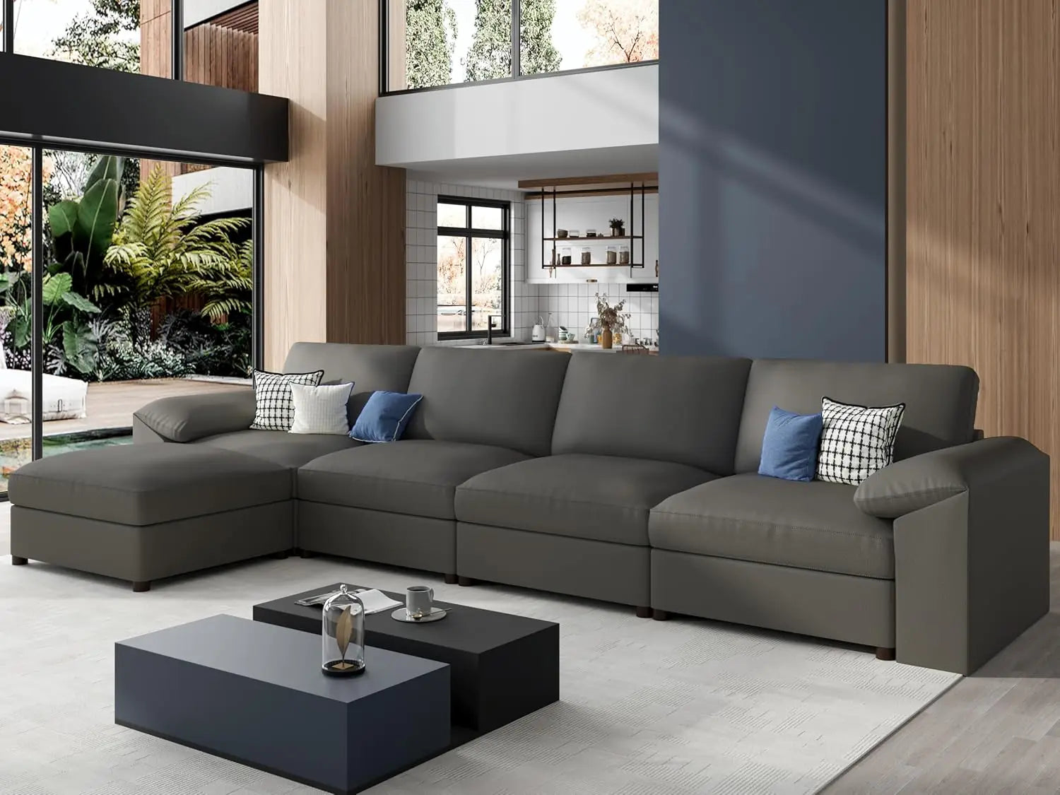 Haven Luxe Modular Leather Sectional Sofa