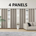 LunaShield Blackout Thermal Foil Grommet Curtain Panels – 4 Piece Set