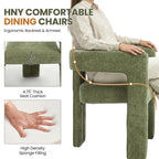 Emerald Grove Chenille Barrel Dining Chairs