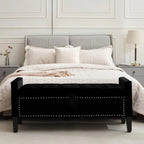 Velvet Storage Ottoman Bench, 45'' Upholstered Button Tufted End of Bed Bench, Modern Storage Bench for Bedroom,, Customized