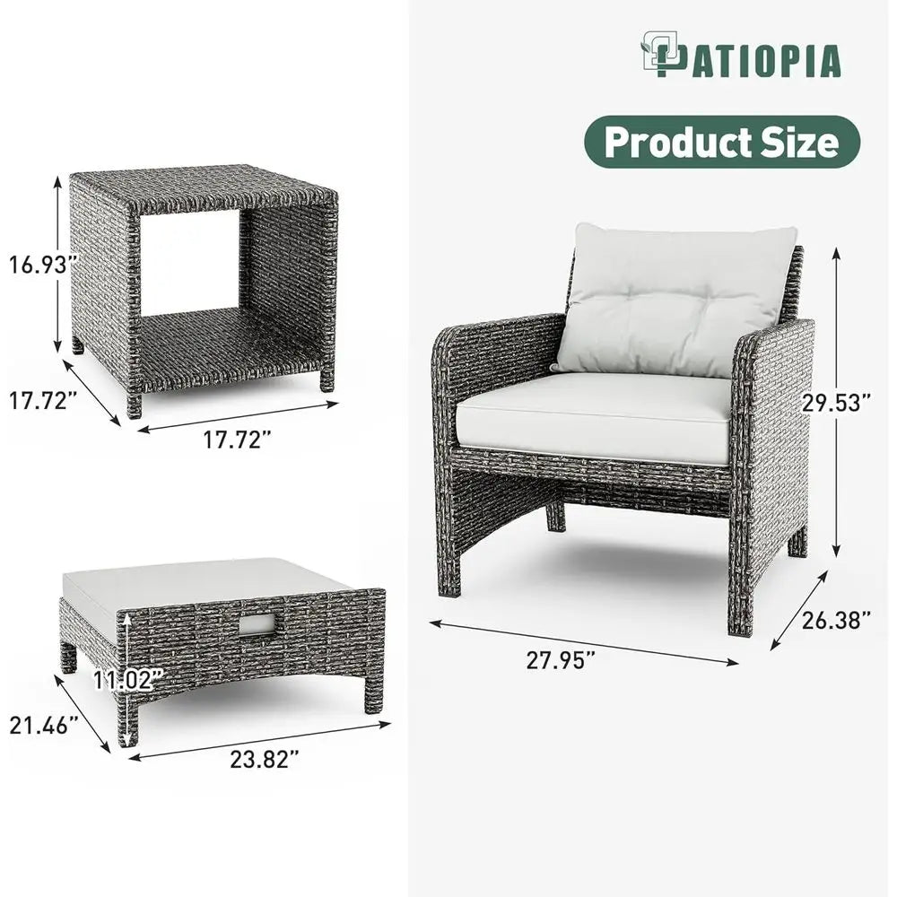 Haven Ridge Savannah 5-Piece Wicker Patio Conversation Set