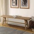 Haven Heritage Farmhouse Solid Wood Bench – 55 Inch
