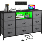 Haven Ridge LED Media Dresser with Charging Station – Fits TVs up to 55 Inches