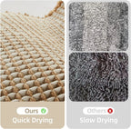 Haven Waffle Tassel Bath Rug Set