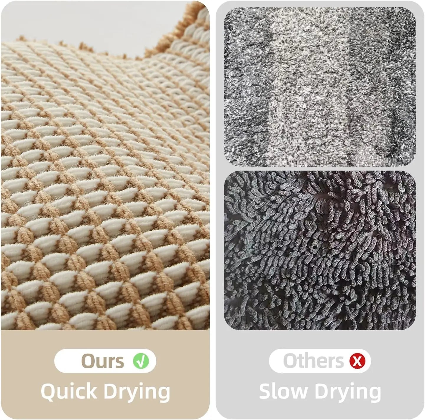 Haven Waffle Tassel Bath Rug Set