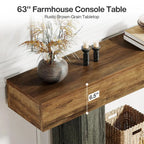 Farmhouse 2-Tier Console Table