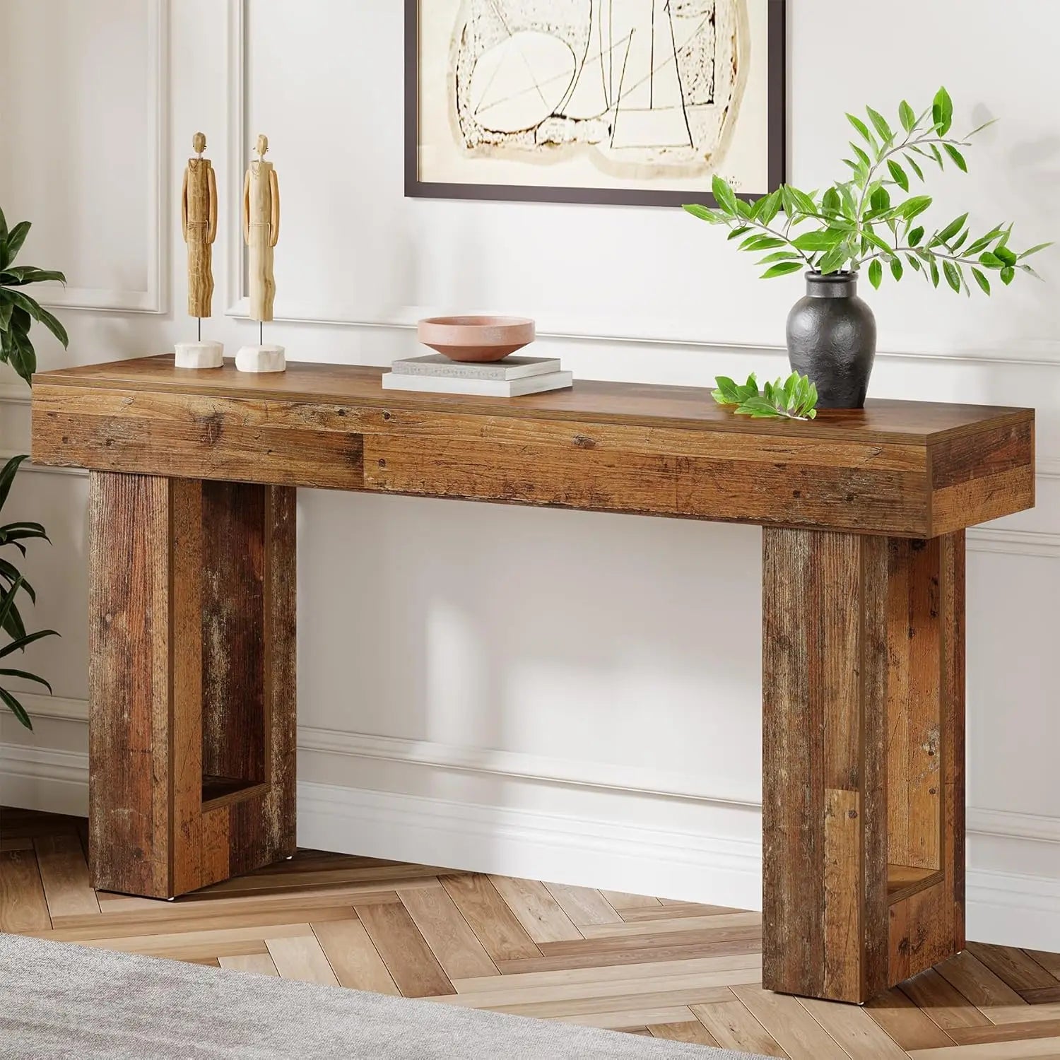 Haven Ridge Heritage Narrow Console Table – 63 Inch