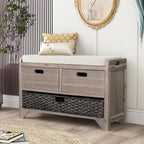 Willow Haven Farmhouse Storage Bench Ottoman