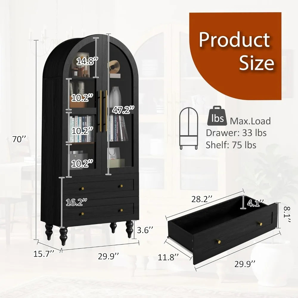Heritage Glass Door Pantry Cabinet