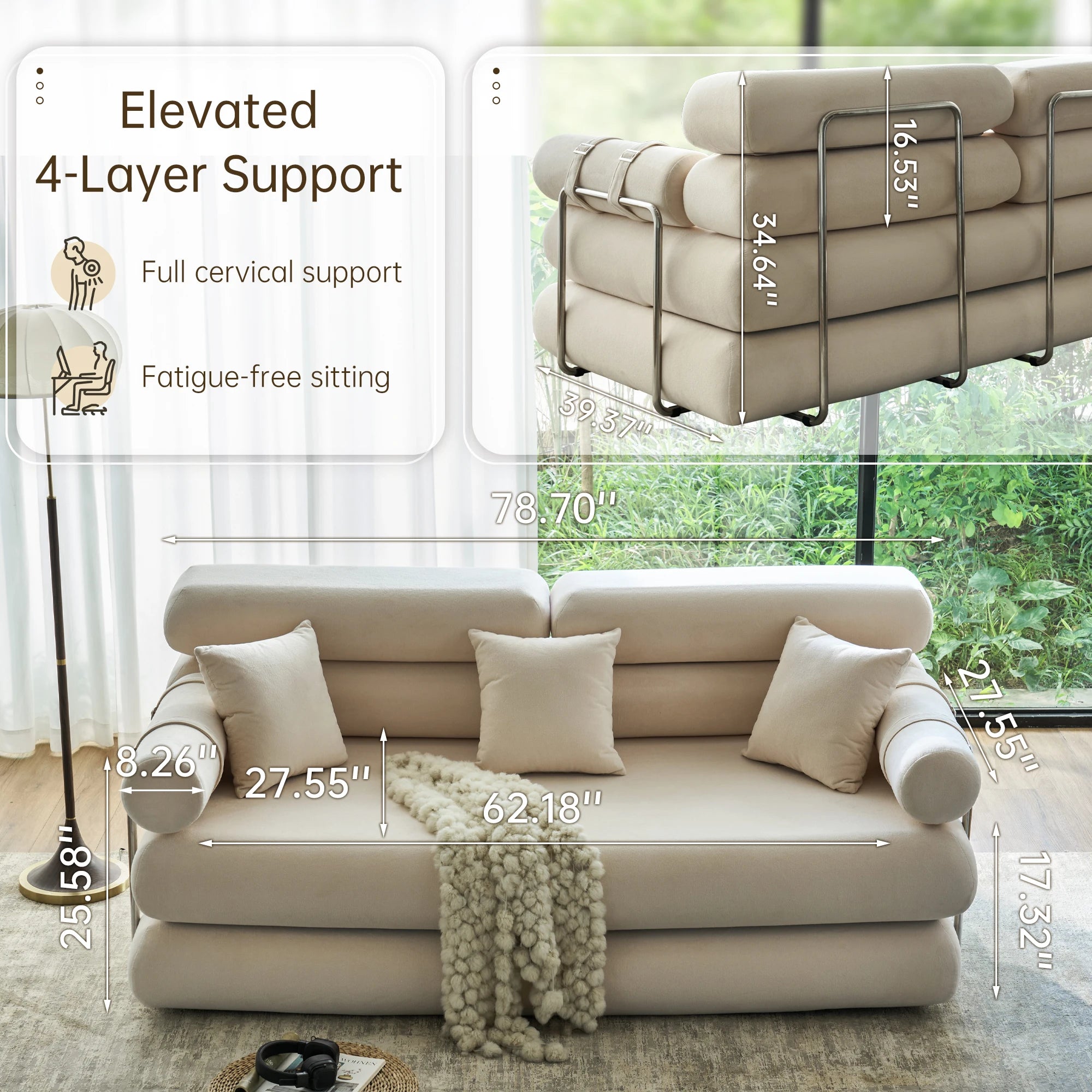 FlexLounge Convertible Sleeper Chair & Floor Sofa Bed