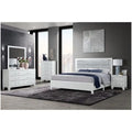White King Bedroom Set with LED Lighting