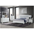 White King Bedroom Set with LED Lighting