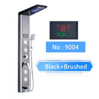 Cascade Luxe LED Shower Panel System with Digital Temperature Display & SPA Massage Jets