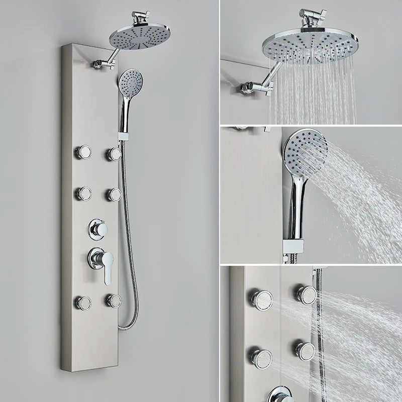 Cascade Spa Luxury Shower Panel System with LED Temperature Display