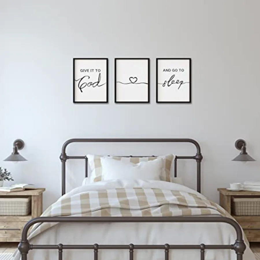 Faithful Rest Farmhouse Wall Art Set – 3 Piece
