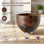 Heritage Kitchen Acacia Wood Mixer Bowl